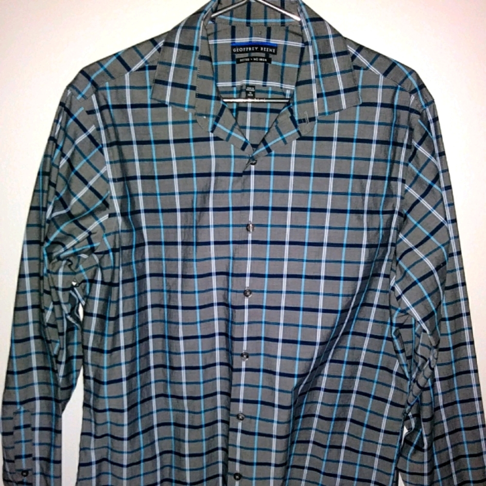 Men's Geoffrey Beene Fitted No Iron Button Down